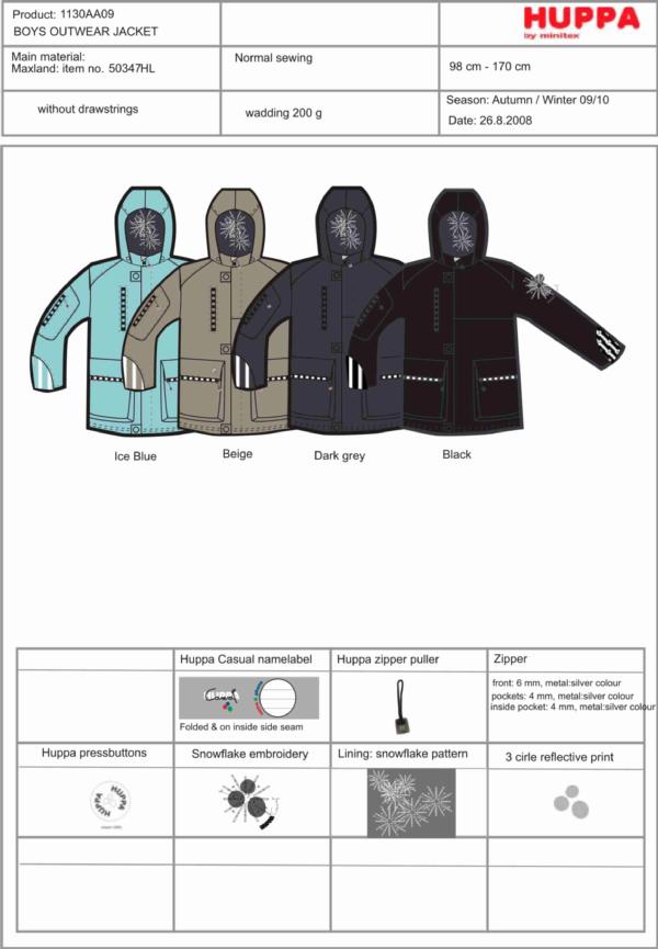 1130AA09 Boys outwear jacket, размеры 98-170