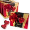 Большая коробка конфет с розой и большим сердцем 7236